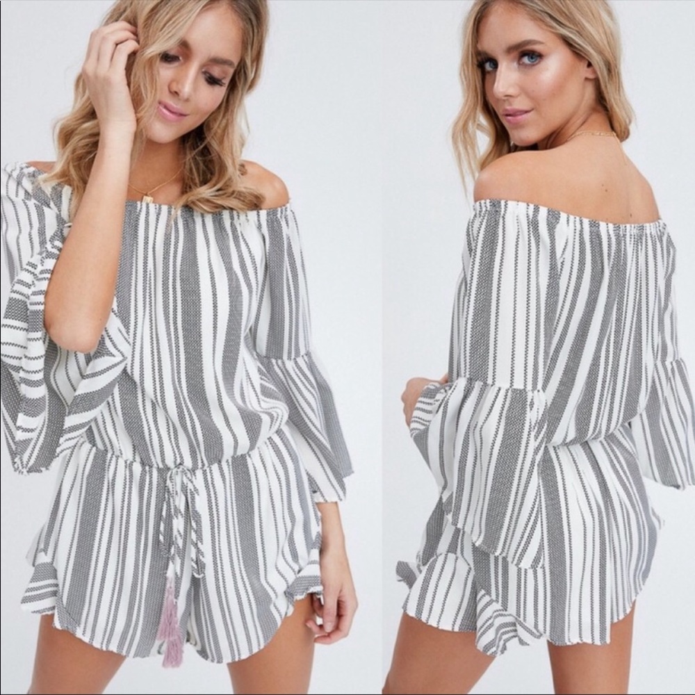 Off shoulder romper